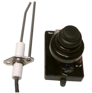 12" Round Stainless Steel Flat Pan with Spark Ignition Kit (6" Ring) - Propane