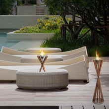 Load image into Gallery viewer, 12&quot; Southampton TableTop Fireplace in Teak
